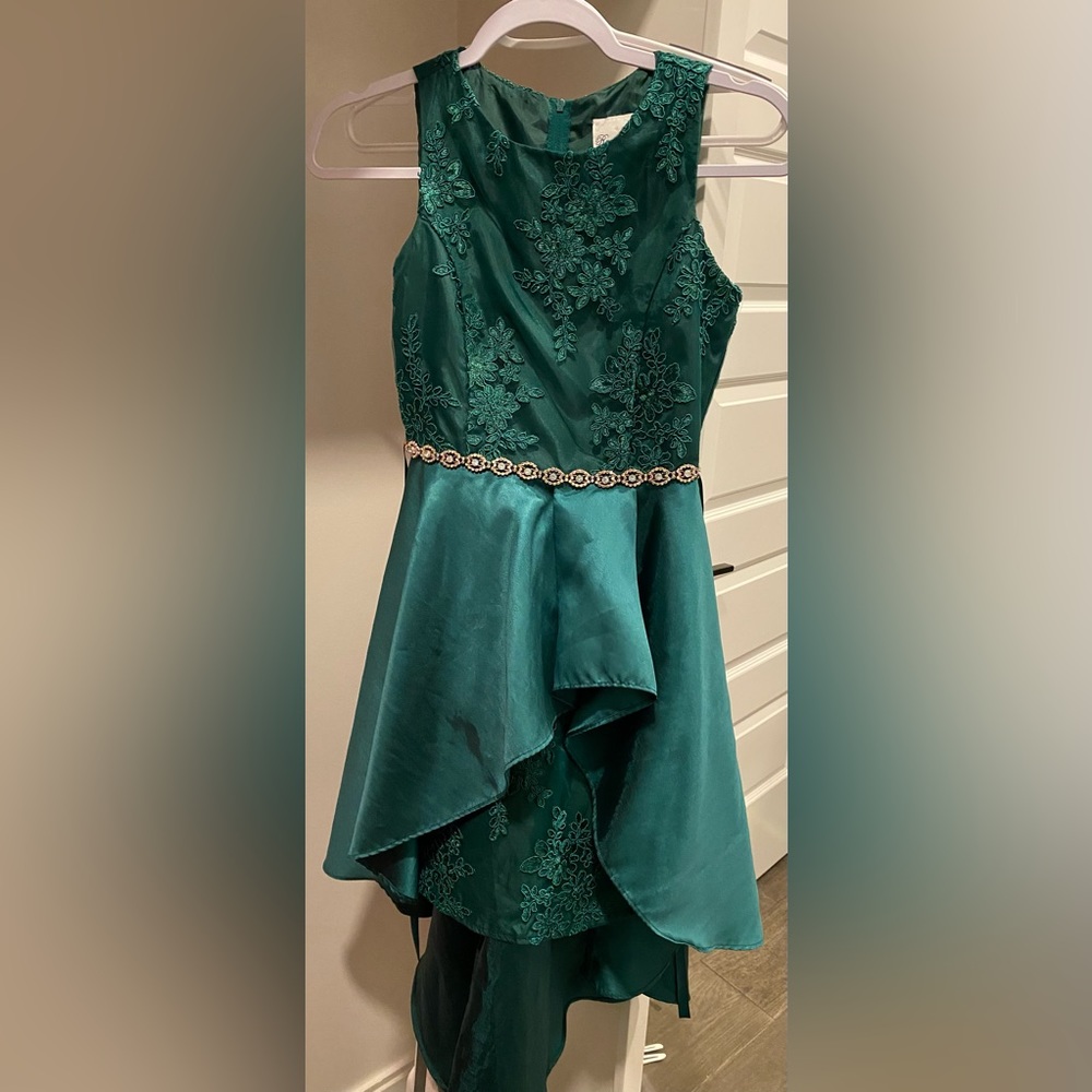 Rare editions low high green dress, used once